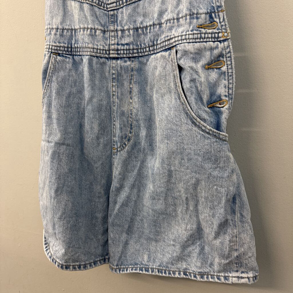 Levi Light Wash Denim Shorts Overalls Medium