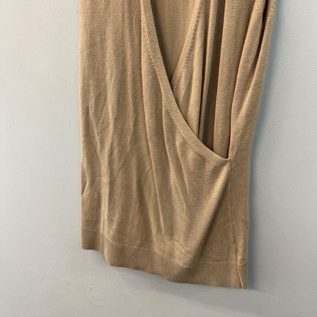 Ann Taylor Brown Sleeveless V Neck Top Medium