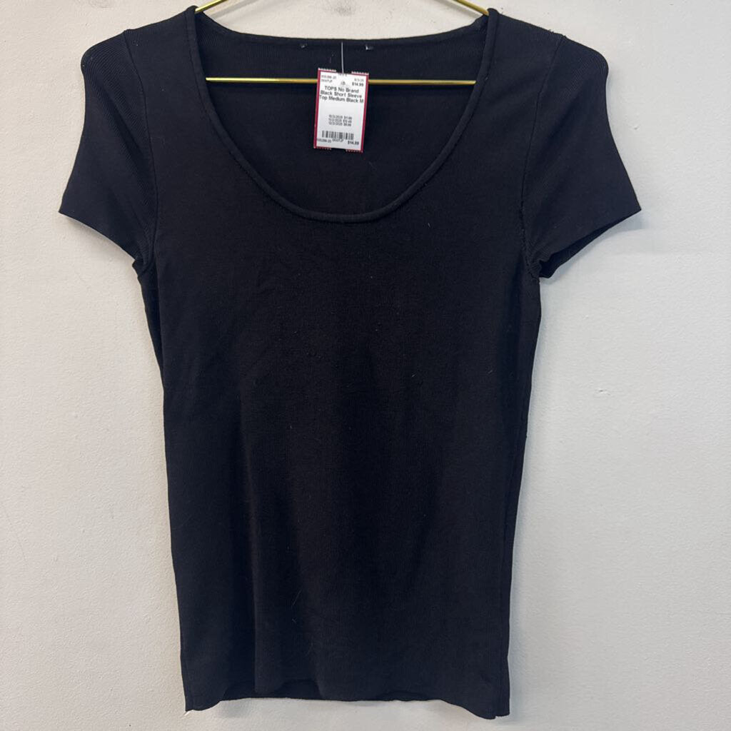 Black Short Sleeve Top Medium