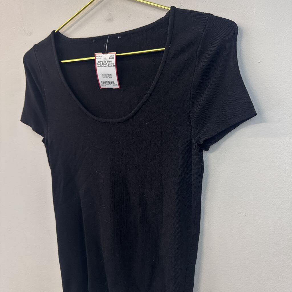 Black Short Sleeve Top Medium