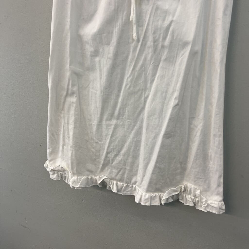 White Ruffle Strap Dress Medium