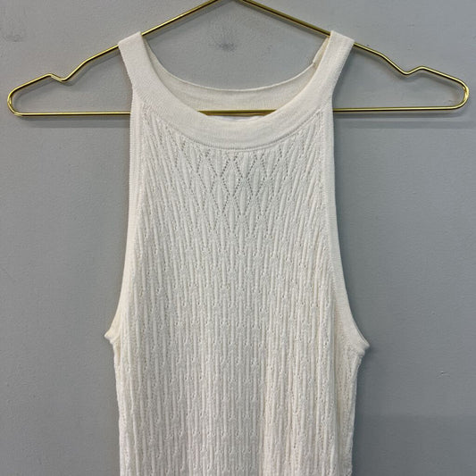 House of Harlow Cream Knit High Neck Midi Dress Extra Small