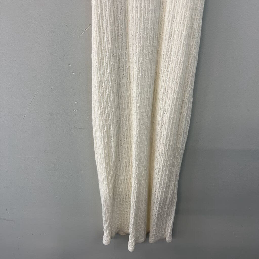 House of Harlow Cream Knit High Neck Midi Dress Extra Small