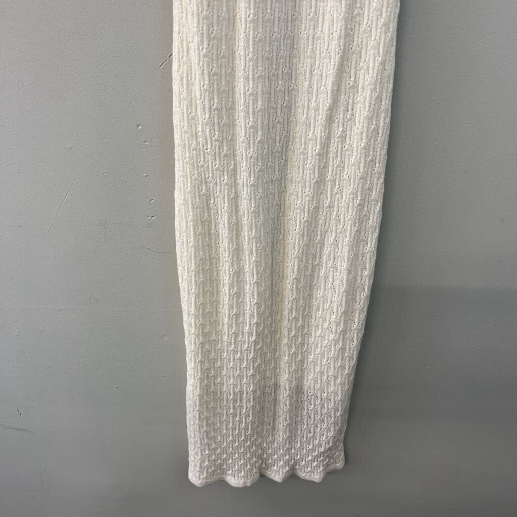 House of Harlow Cream Knit High Neck Midi Dress Extra Small
