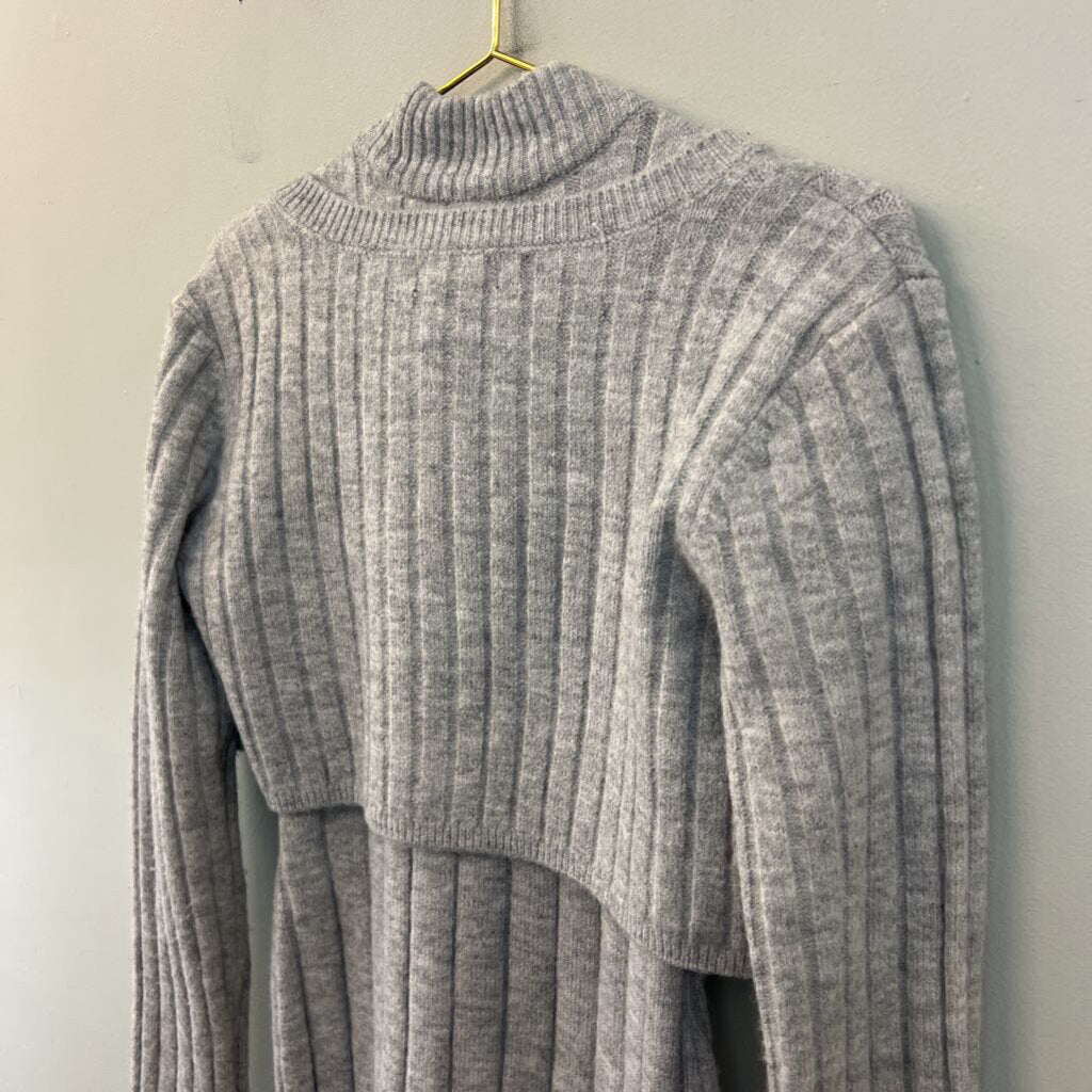 House of Harlow Grey Sweater Midi Dress/ Cardigan Set Small