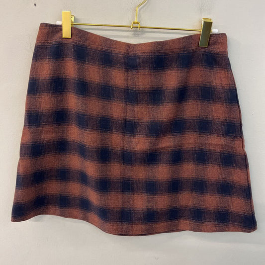 Wilfred Brown/ Navy Gingham Skirt 8