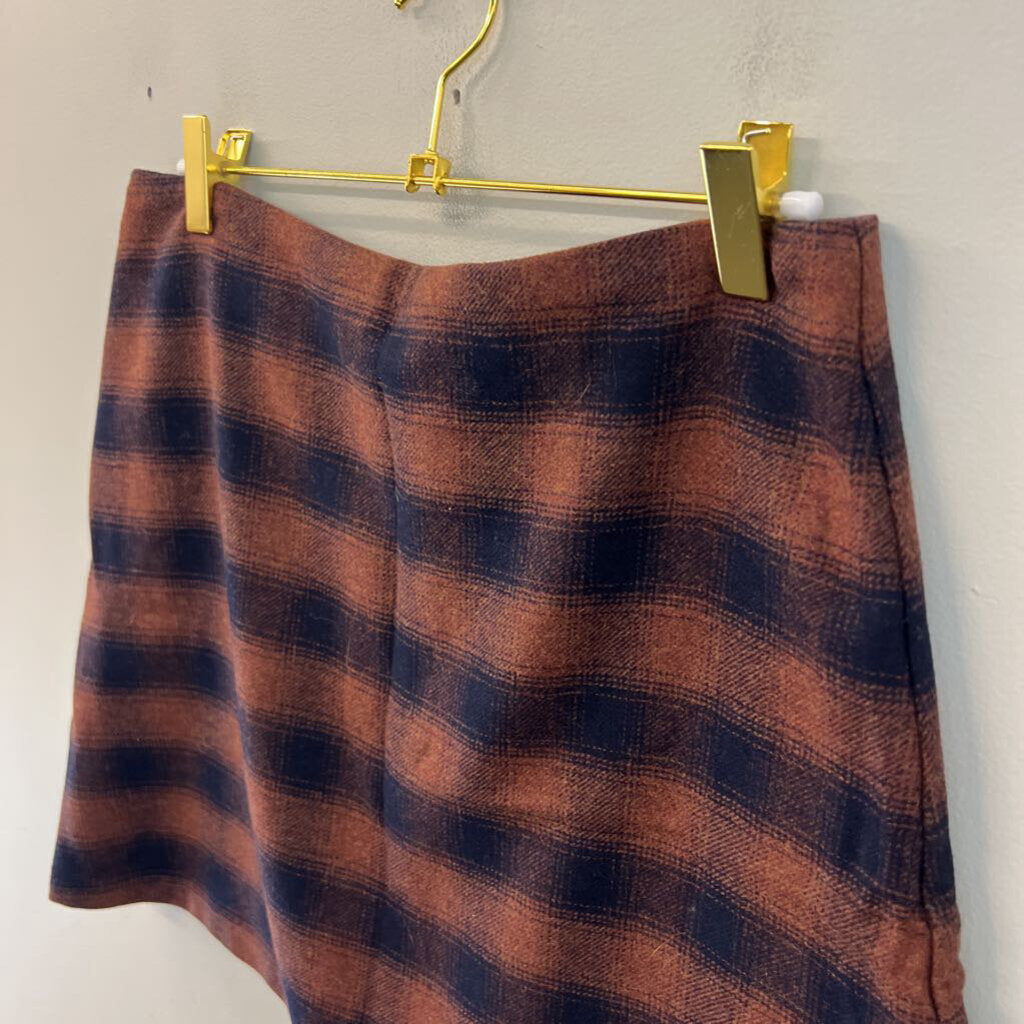 Wilfred Brown/ Navy Gingham Skirt 8
