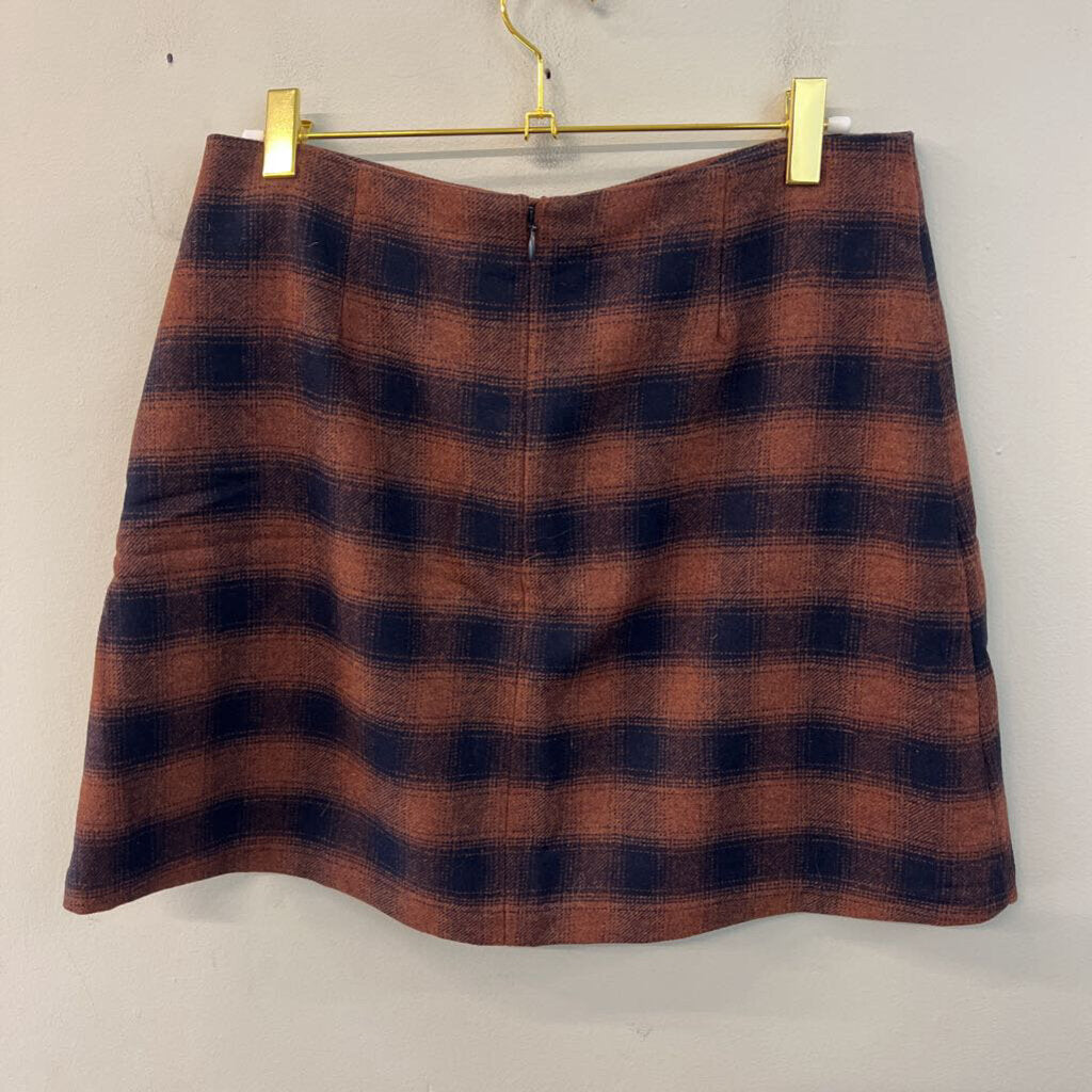 Wilfred Brown/ Navy Gingham Skirt 8