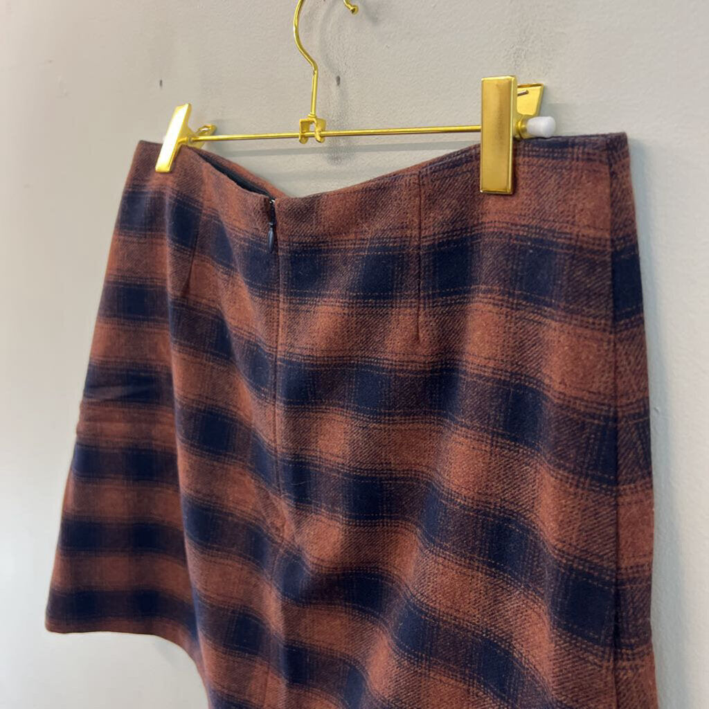 Wilfred Brown/ Navy Gingham Skirt 8