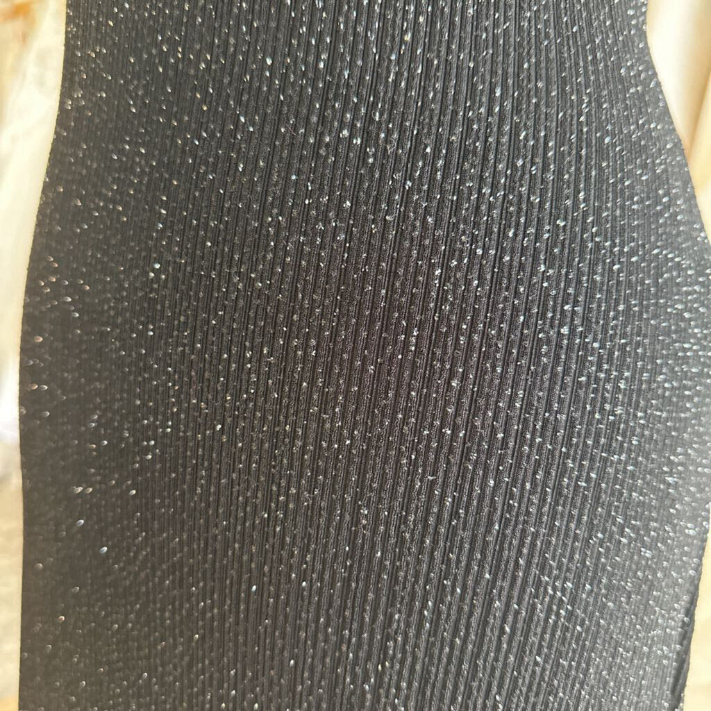 Onyx Nite Black Shimmer Ruffle Hem Midi Dress 14