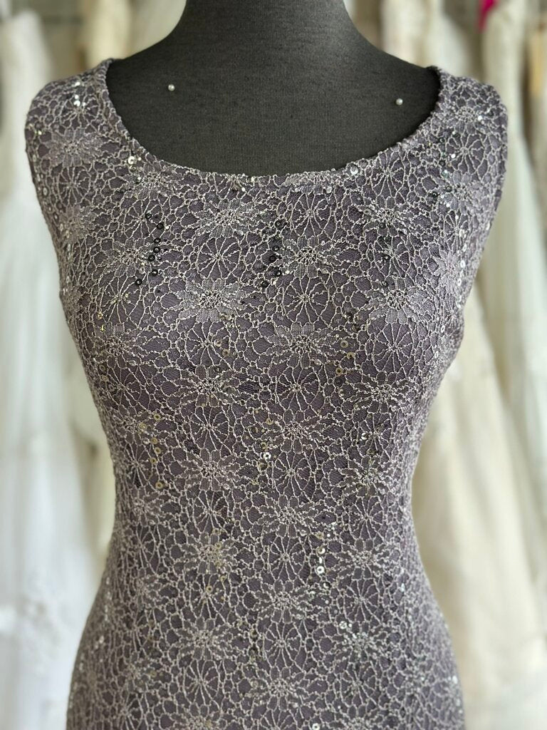 R&M Collection Dusty Purple Lace Jacket/ Long Formal Dress Set 16