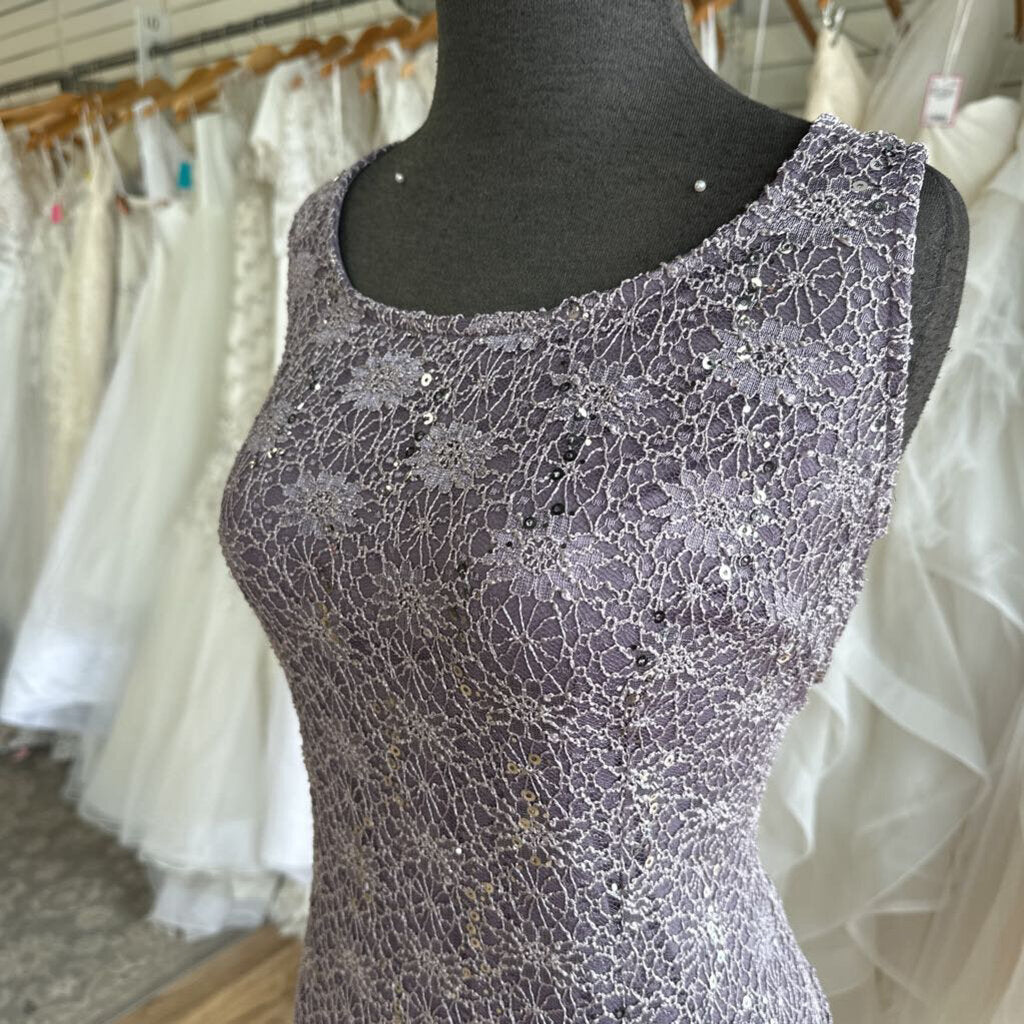 R&M Collection Dusty Purple Lace Jacket/ Long Formal Dress Set 16