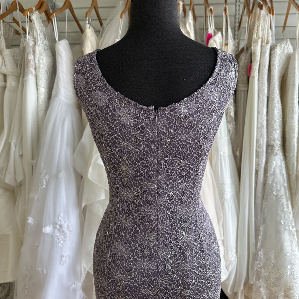 R&M Collection Dusty Purple Lace Jacket/ Long Formal Dress Set 16