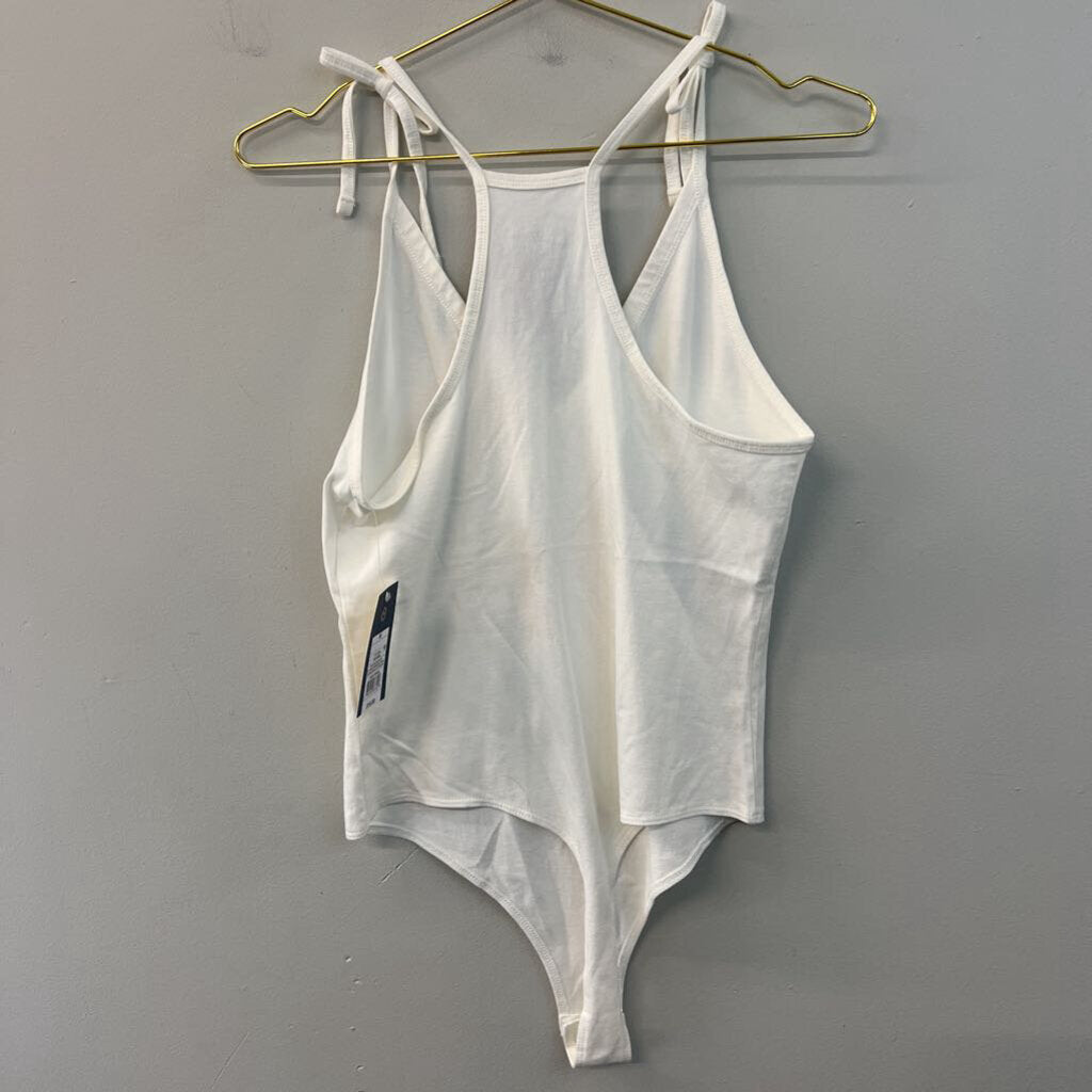 Universal Thread White V Neck Tank Bodysuit Medium