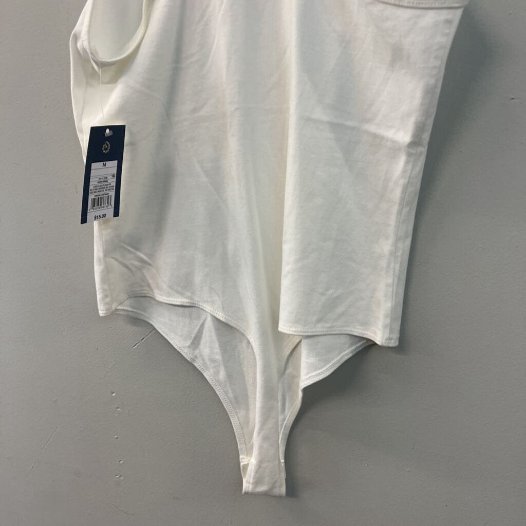 Universal Thread White V Neck Tank Bodysuit Medium