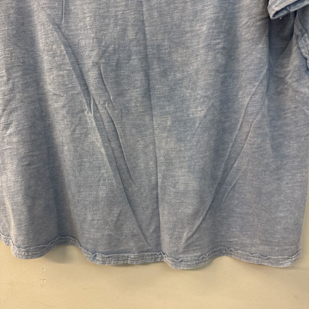 She and Sky Blue Short Sleeve Top Medium