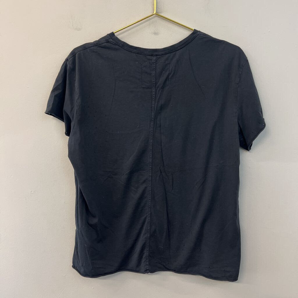 True Religion Black/ Yellow Short Sleeve Graphic Tee Large