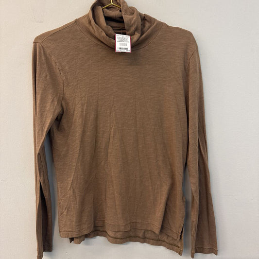 Madewell Brown Long Sleeve Turtleneck Top Medium