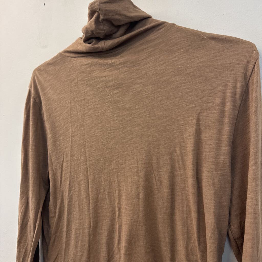 Madewell Brown Long Sleeve Turtleneck Top Medium