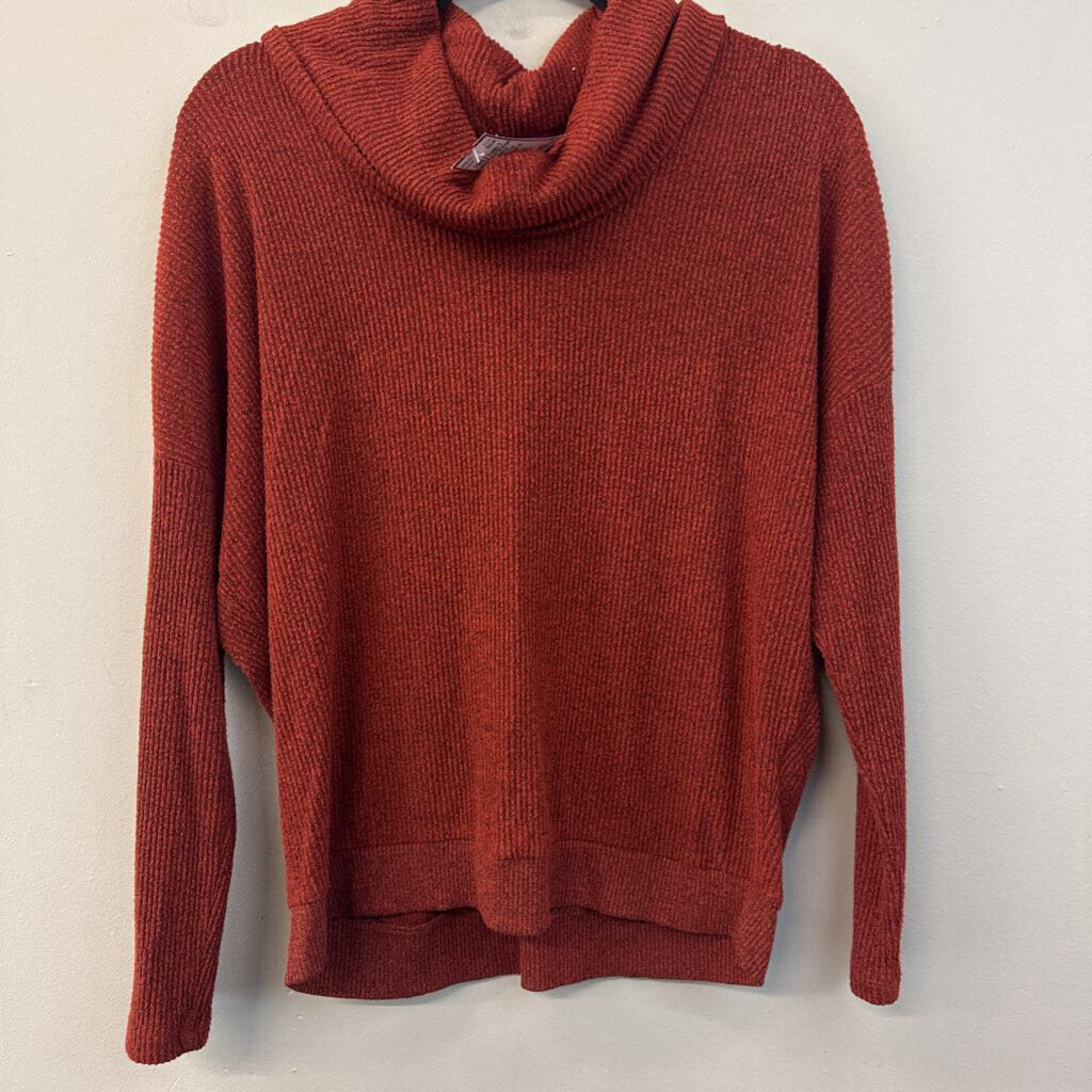 Z Supply Burnt Orange Long Sleeve Turtleneck Top Medium