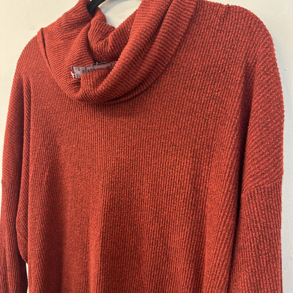 Z Supply Burnt Orange Long Sleeve Turtleneck Top Medium