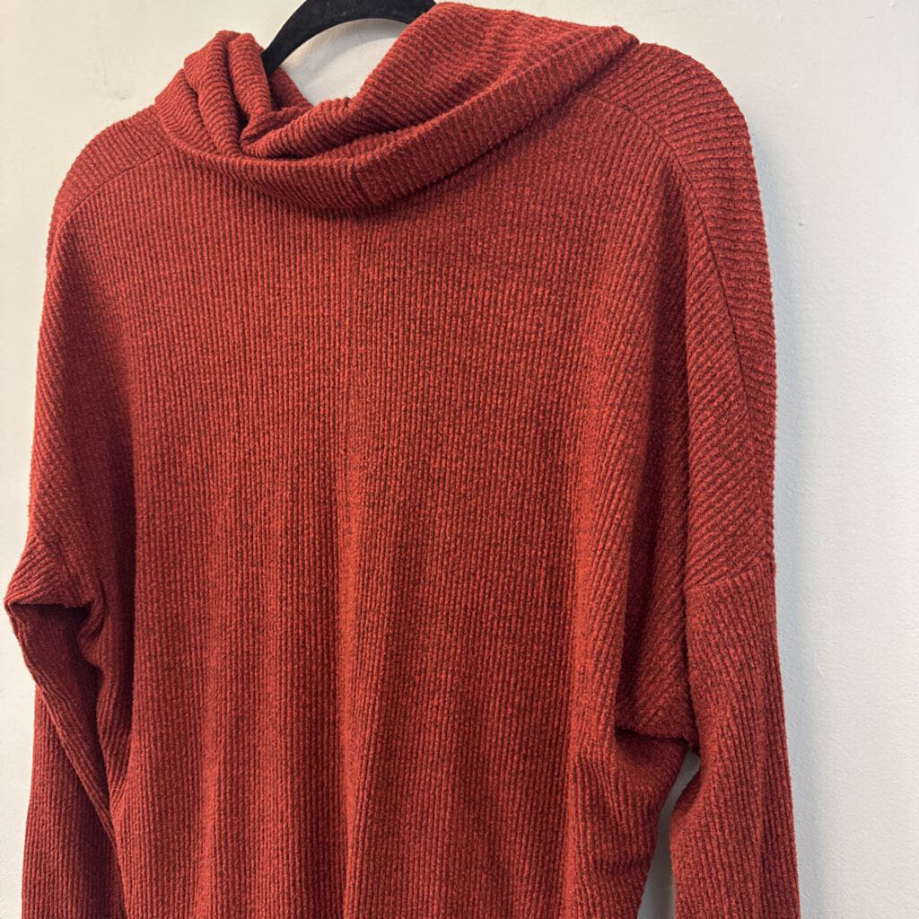 Z Supply Burnt Orange Long Sleeve Turtleneck Top Medium