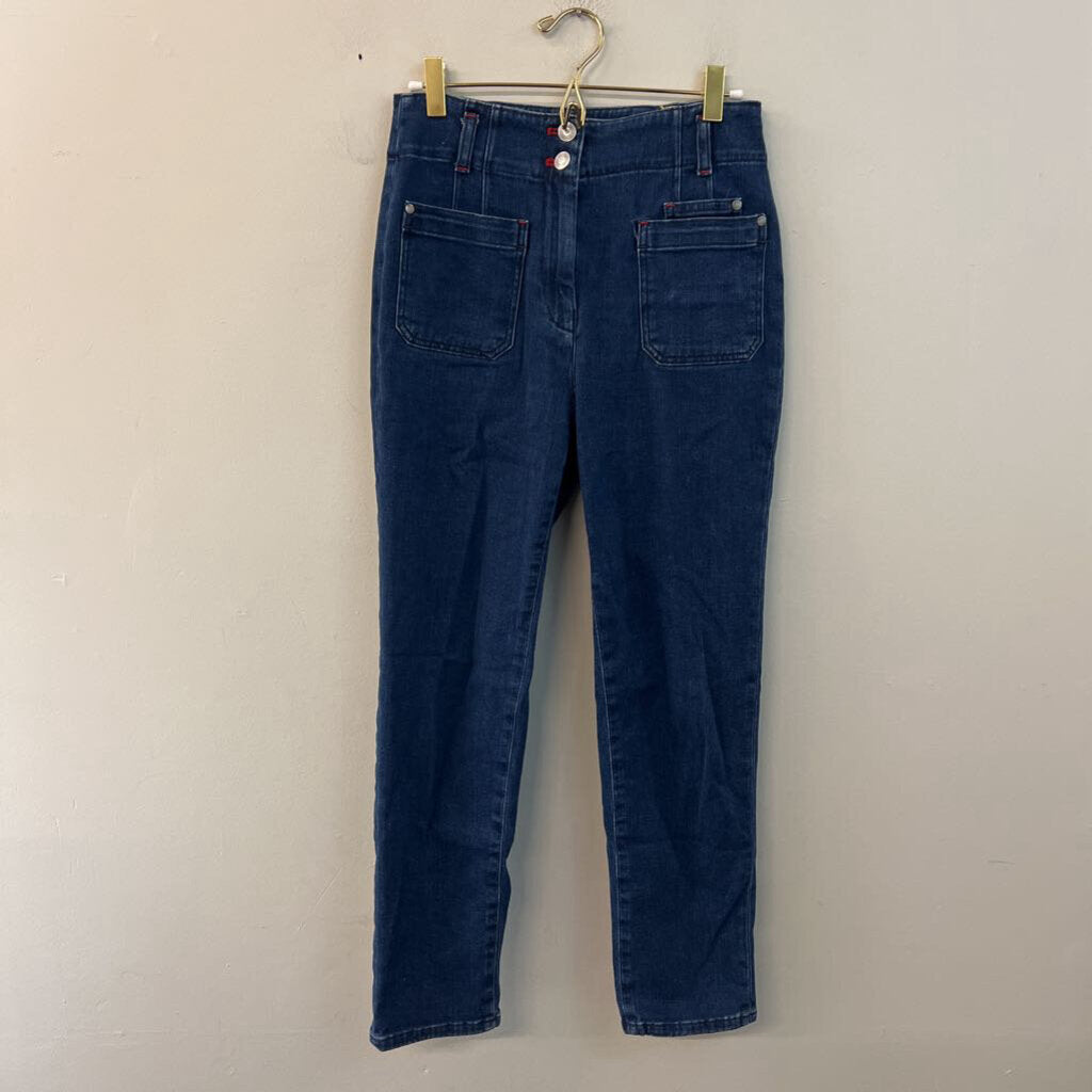 Maeve Dark Wash Straight Leg Jeans 28