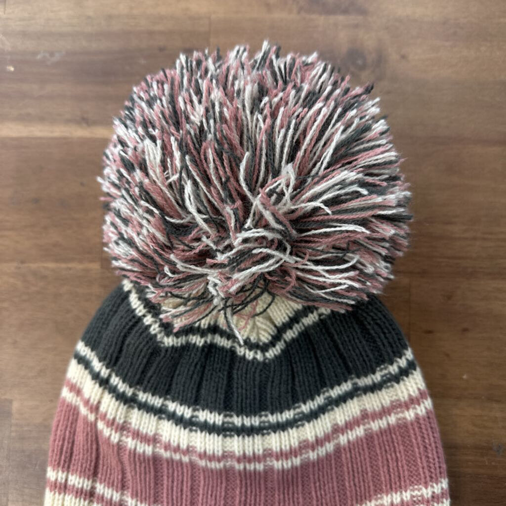 47 Cream/ Multi Striped Knit Virginia Tech Beanie Hat