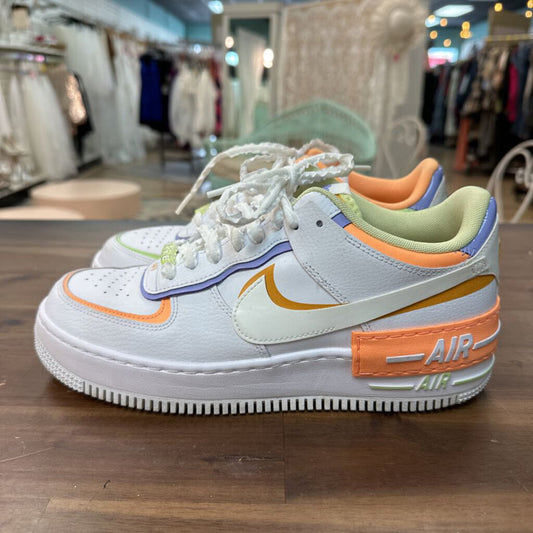 Nike White/ Multi AF1 Shadow Sneakers 10