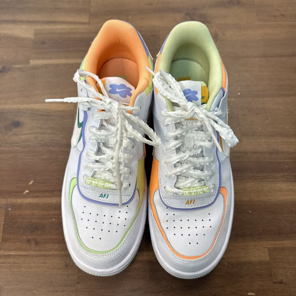 Nike White/ Multi AF1 Shadow Sneakers 10