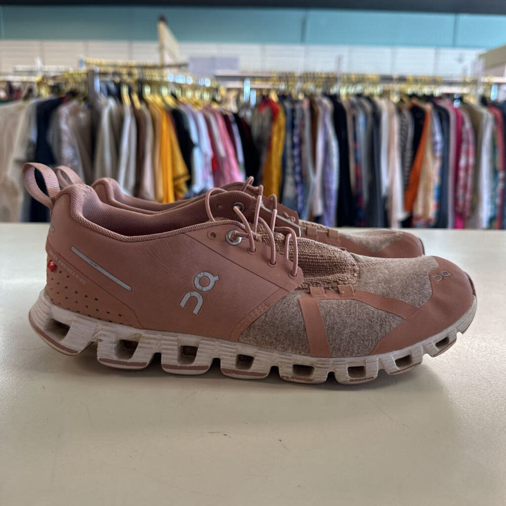 On Cloud Mauve Pink Terry Textile Cork Sneakers 10