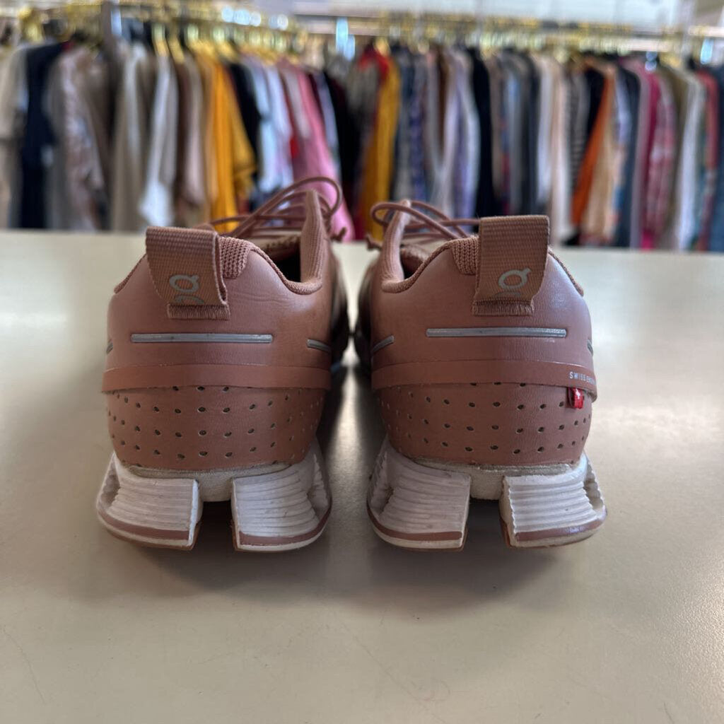 On Cloud Mauve Pink Terry Textile Cork Sneakers 10