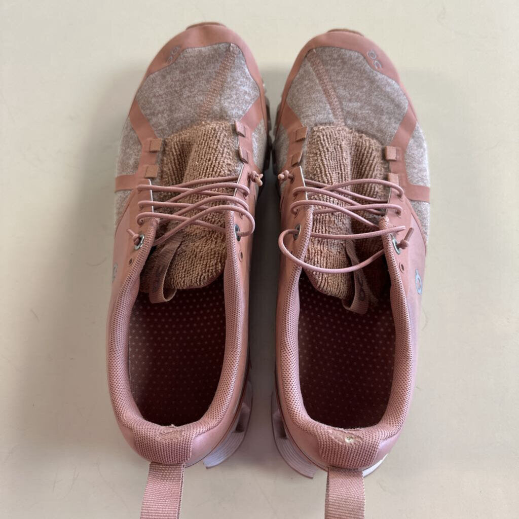 On Cloud Mauve Pink Terry Textile Cork Sneakers 10