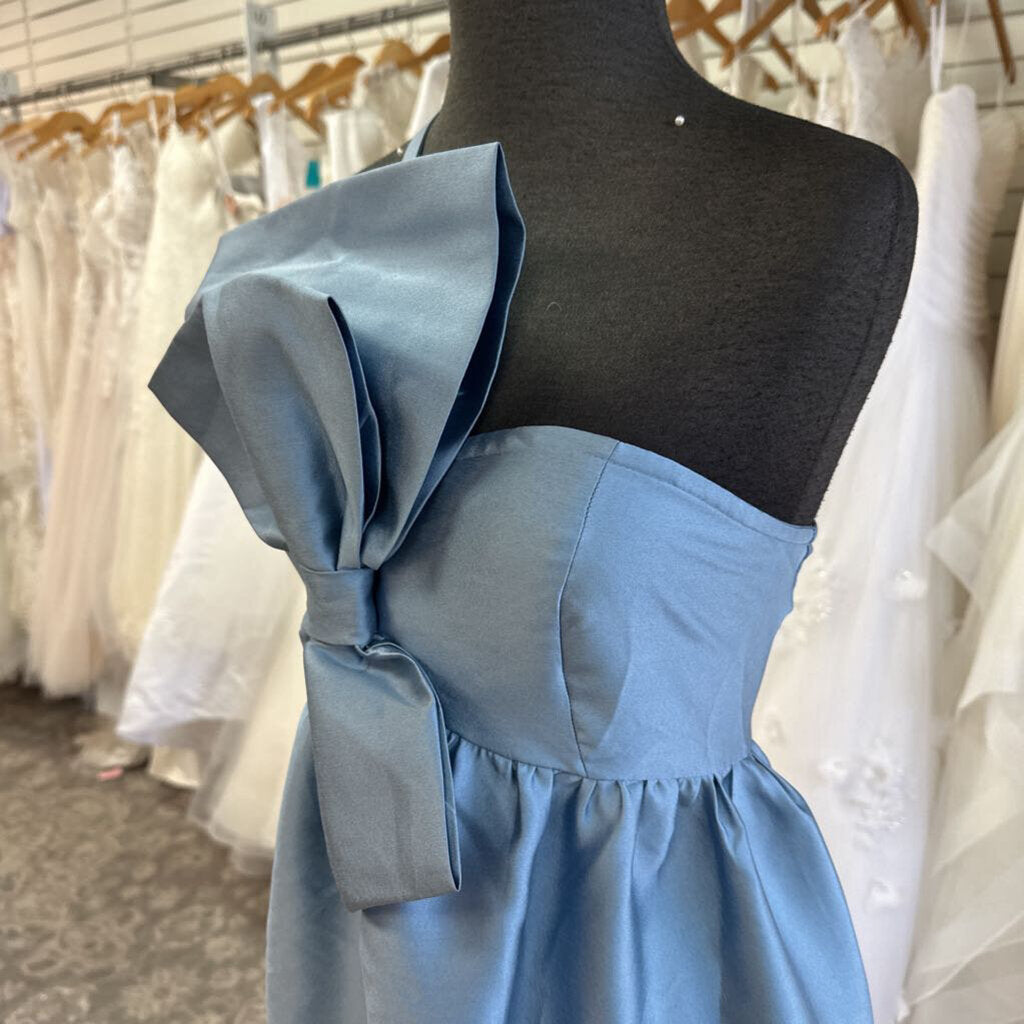 Petal and Pup Blue Betina Bow Front Long Dress Extra Large