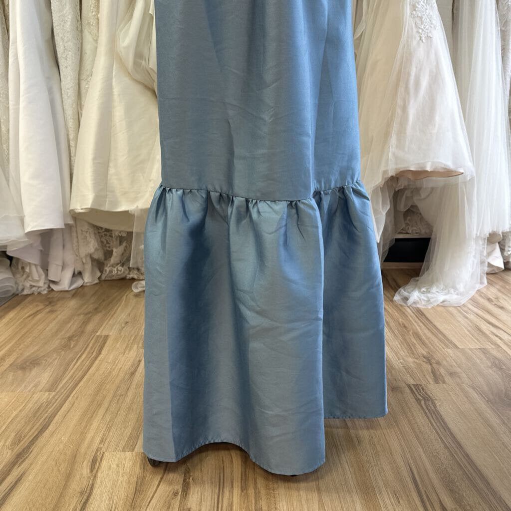 Petal and Pup Blue Betina Bow Front Long Dress Extra Large