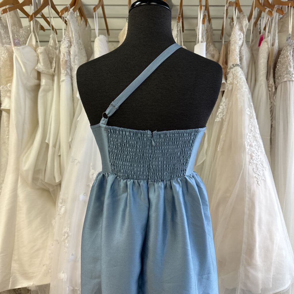 Petal and Pup Blue Betina Bow Front Long Dress Extra Large