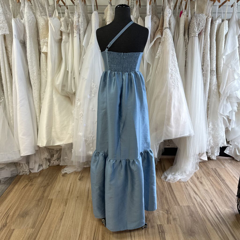 Petal and Pup Blue Betina Bow Front Long Dress Extra Large