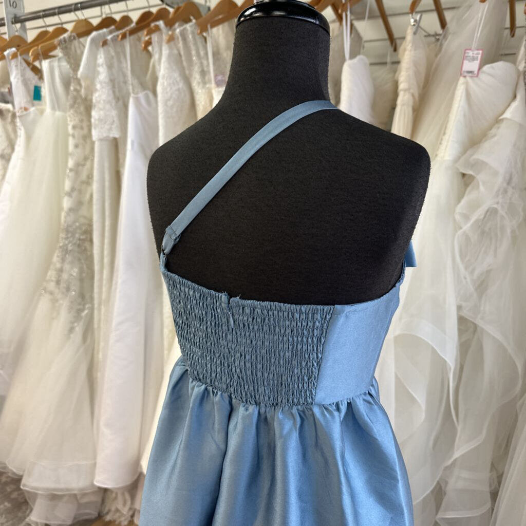 Petal and Pup Blue Betina Bow Front Long Dress Extra Large