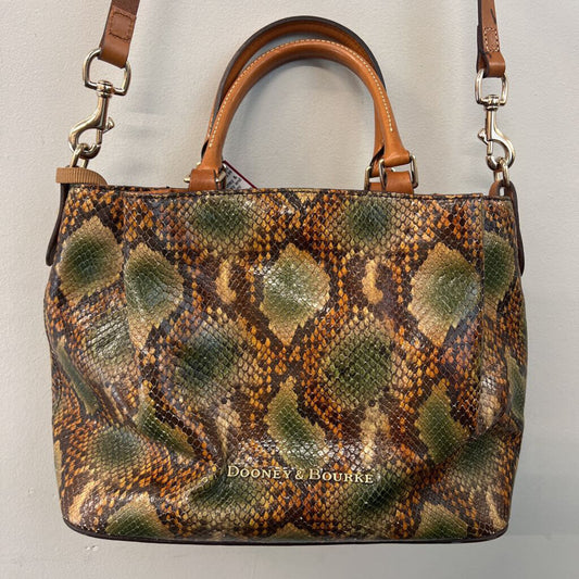 Dooney and Bourke Brown/ Green Python Barlow Purse