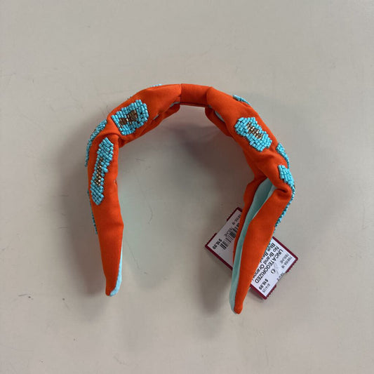 Orange/ Blue Beaded Knot Top Headband