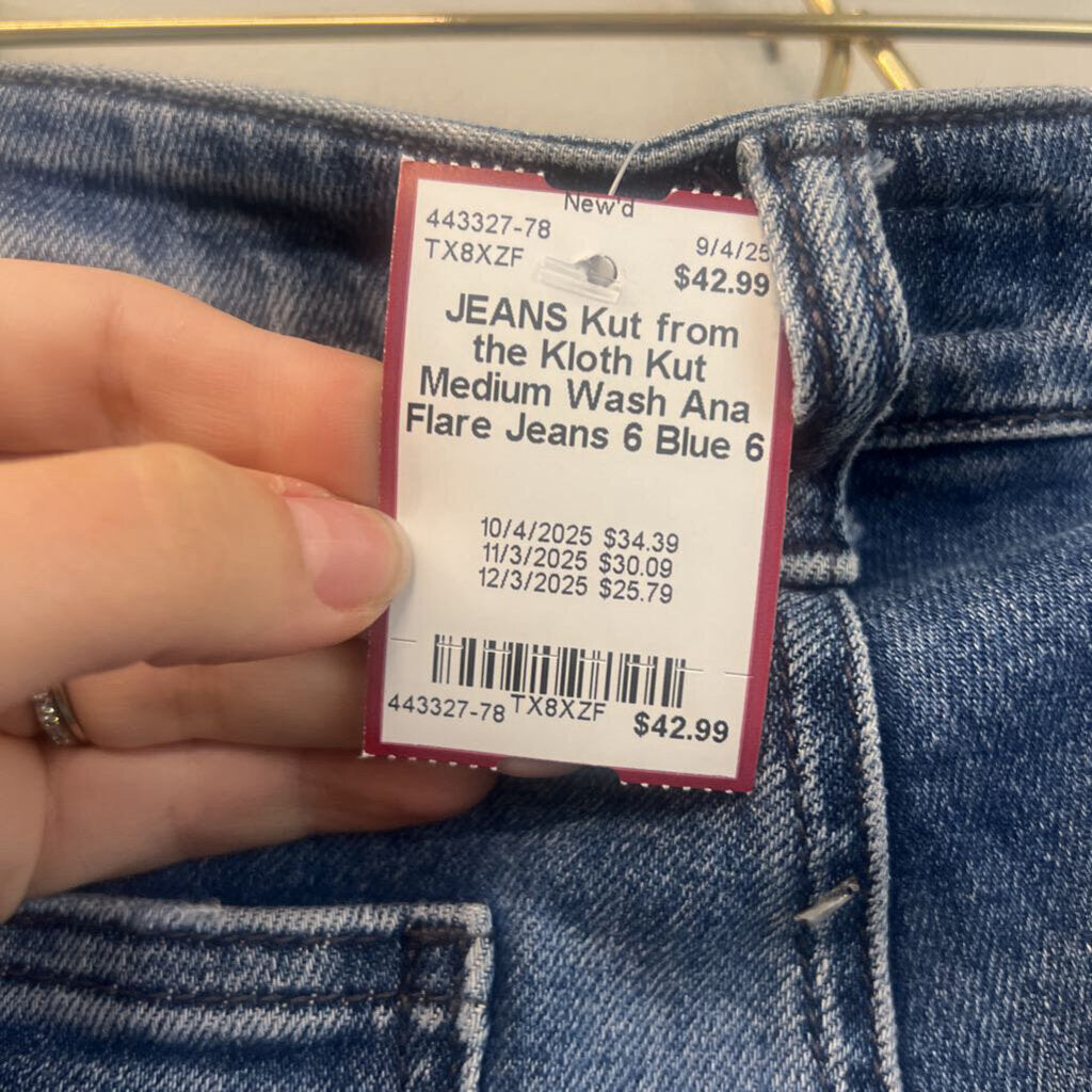 Kut Medium Wash Ana Flare Jeans 6
