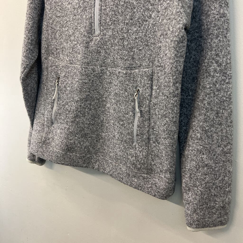 The North Face Grey Quarter Zip Hooded Pullover Small
