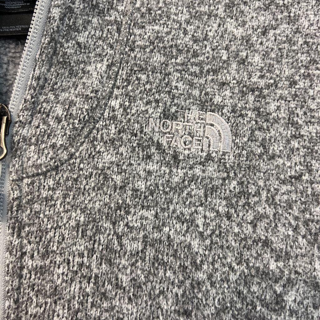 The North Face Grey Quarter Zip Hooded Pullover Small