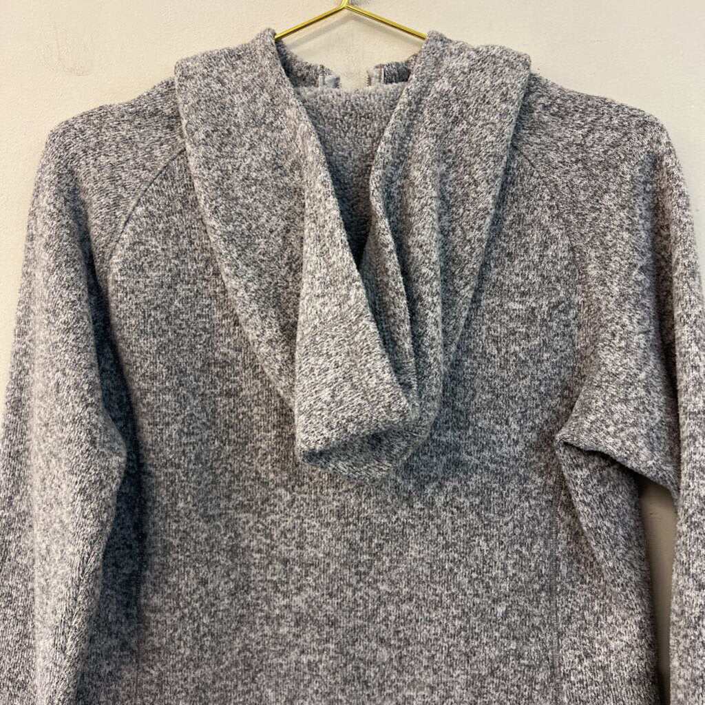 The North Face Grey Quarter Zip Hooded Pullover Small