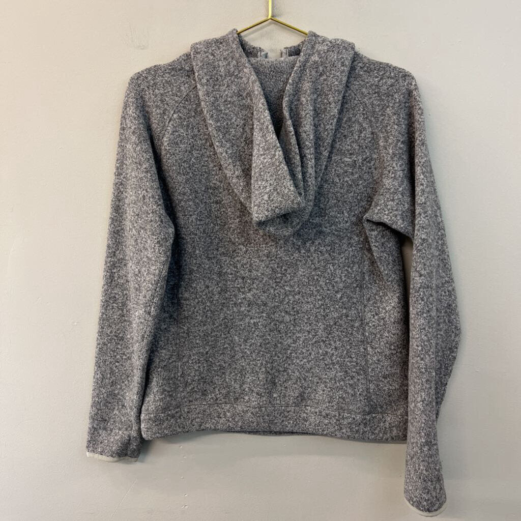 The North Face Grey Quarter Zip Hooded Pullover Small