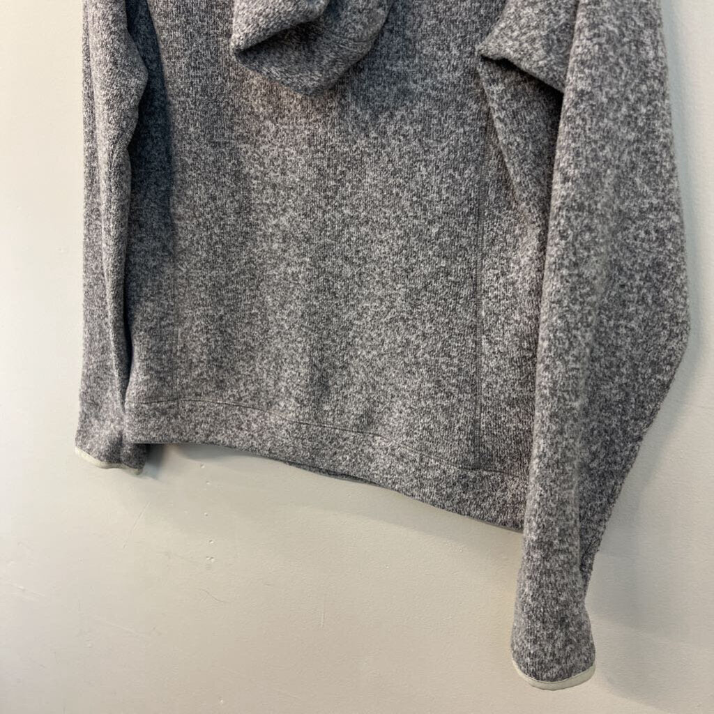 The North Face Grey Quarter Zip Hooded Pullover Small