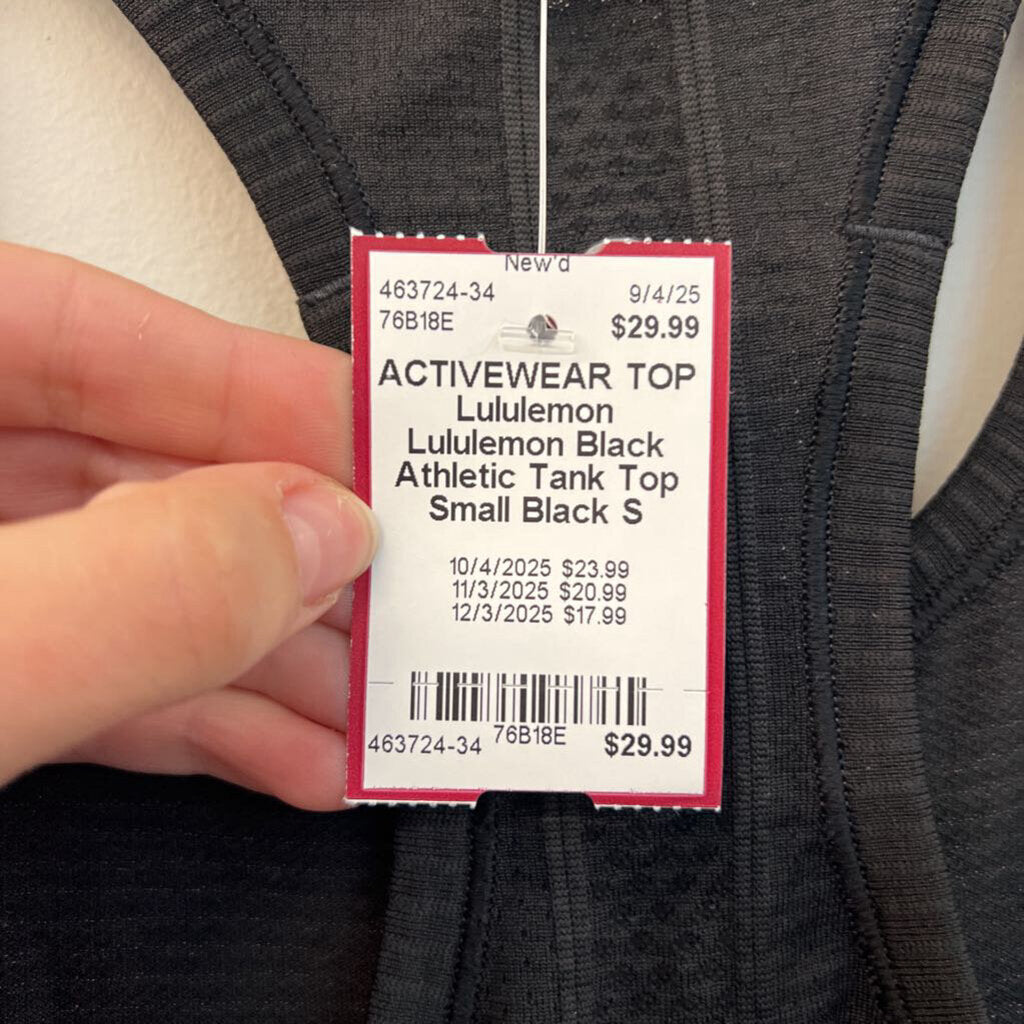 Lululemon Black Athletic Tank Top Small