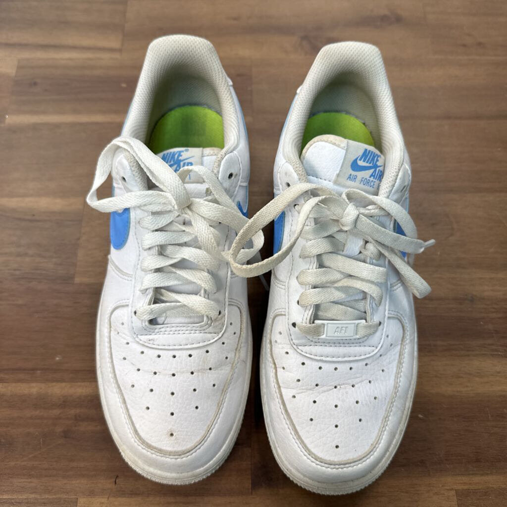 Nike White/ Blue Air Force Low Sneakers 7.5