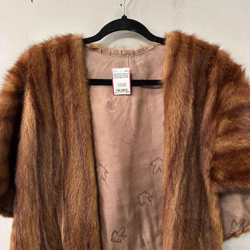 Brown Fur Wrap Jacket