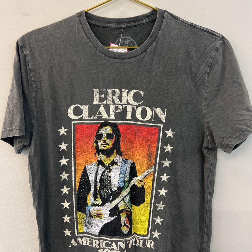 Grey/ Multi Eric Clapton Short Sleeve Graphic Tee Small